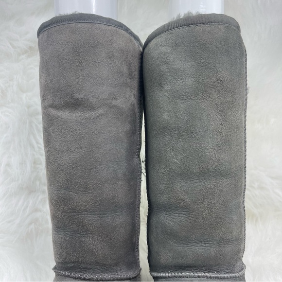 UGG Australia Classic Tall Gray Suede Leather Sheepskin Boots Women’s Size 7 - Picture 5 of 14